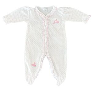 Kissy Kissy Baby Mother Swan Baby Cygnet Long Sleeve Footie One Piece. Newborn.